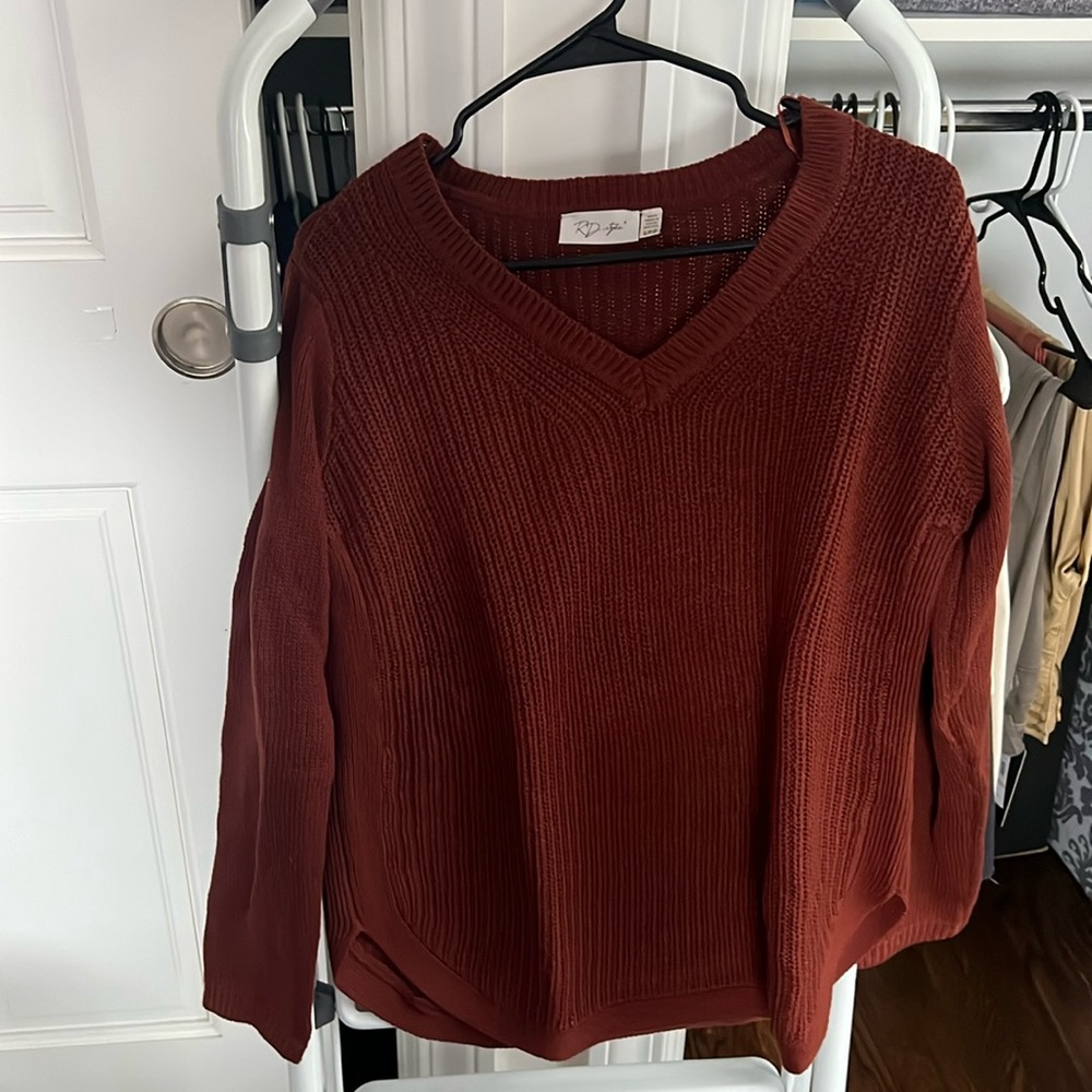 RD Style maroon cardigan, size S